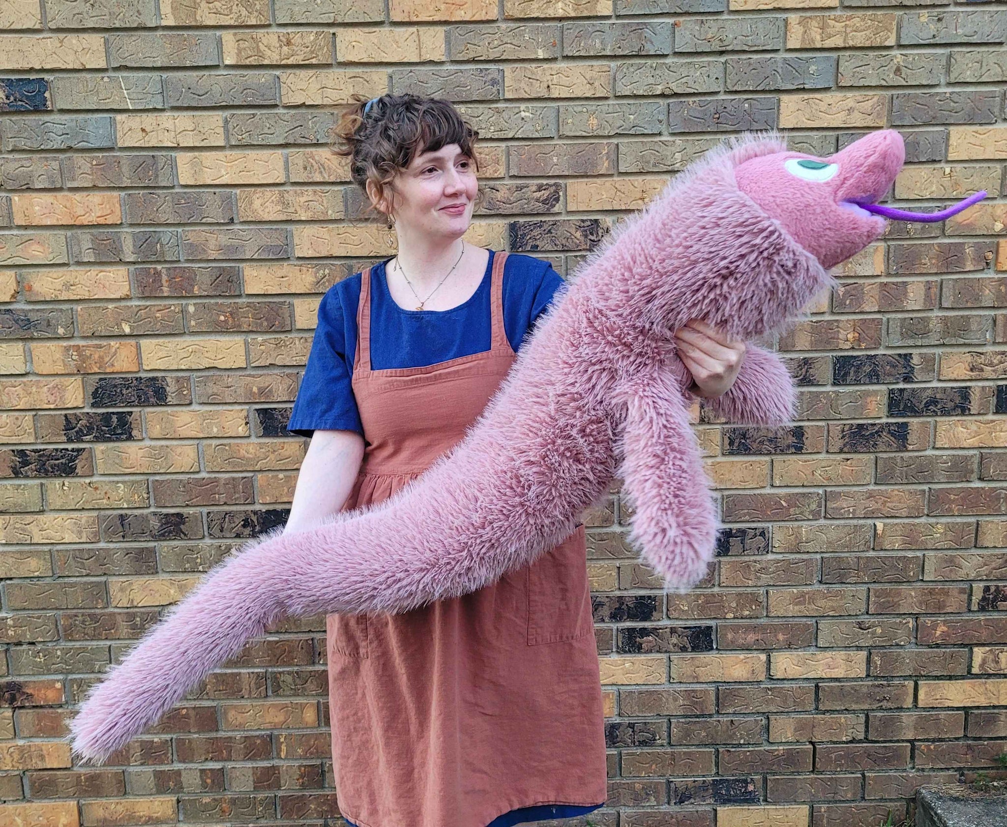 Giant worm on a string plush deals
